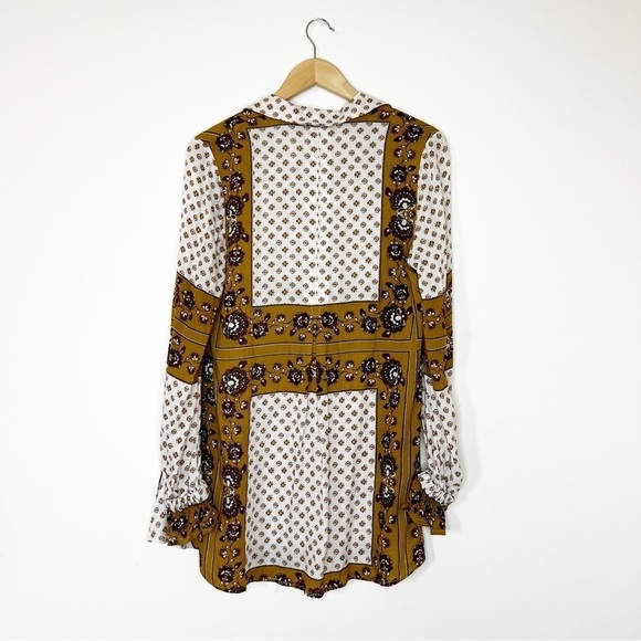 Free People Changing Times Mixed Print Tunic Top - Picture 5 of 11